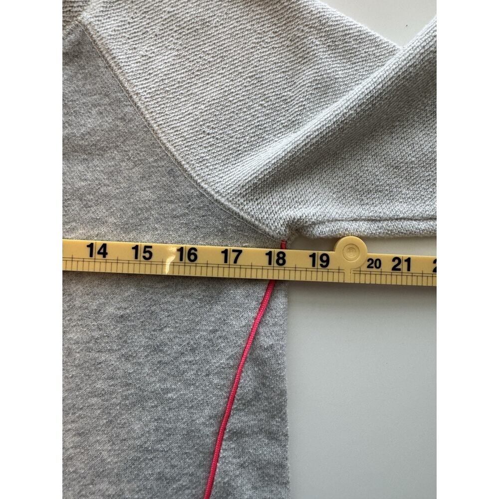 Converse Sweatshirt Women Gray Round Neck 3/4 Sleeve Size S Stretch Pullover - Picture 8 of 8